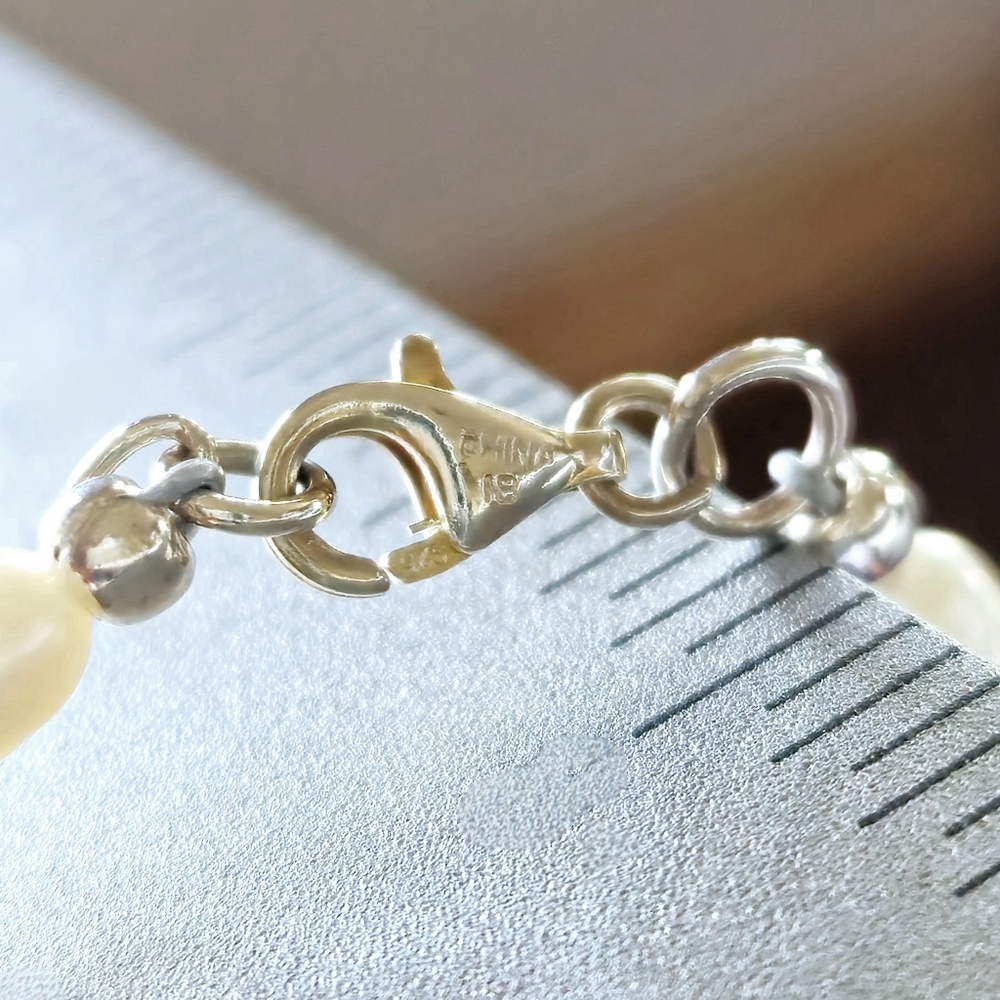 Nicky Butler Silver 18” Freshwater Cultured Rice Pearl Necklace NB Designer NWT - Picture 4 of 16
